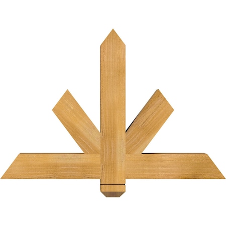 Ekena Millwork Kennewick Rough Sawn Timber Gable Bracket, Western Red Cedar, 36"W x 24"H x 4"D x 4"F, 16/12 Pitch GBW036X24X0404KEN00RWR